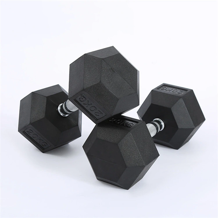 Cheap 5kg Steel Dumbellls Dumbbel Cast Iron Pesas De Gimnasio Dunbells Hexagonal Hex Gym Dumbells Set Rubber Hex Dumbbell