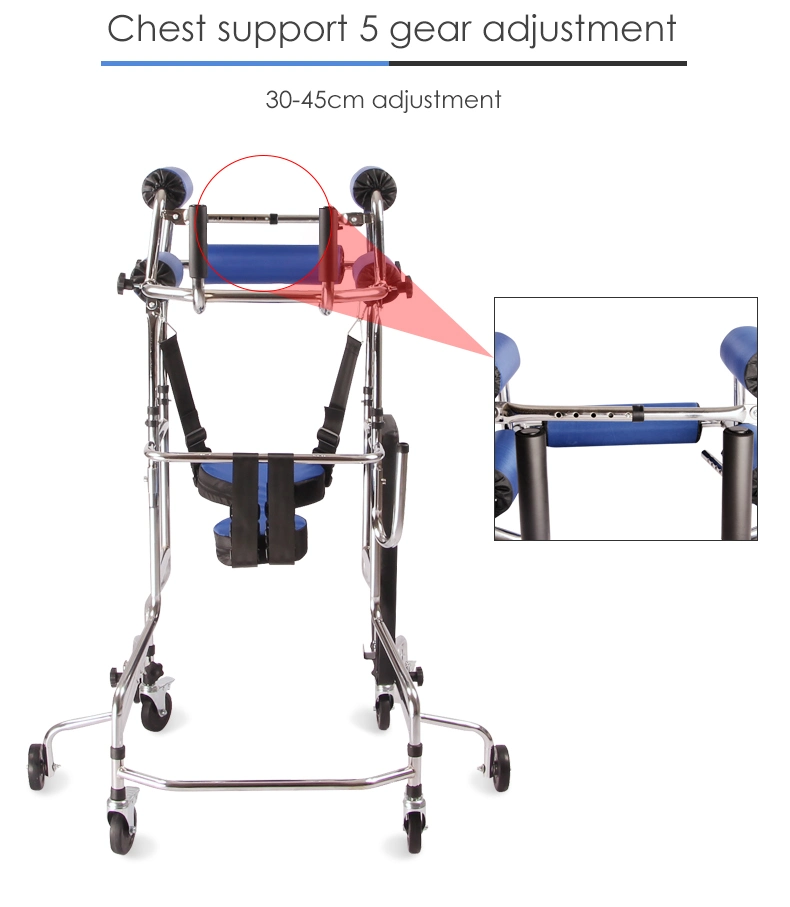 Elderly Walking Aid Stroke Hemiplegia Rehabilitation Equipment Handbrake Foot Brake 8 Universal Wheels