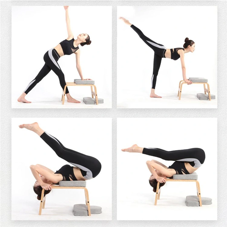 Home Relieve Fatigue High Quality Wooden Headstand Yoga Stool