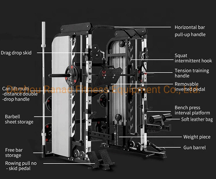 Commercial Fitness Equipment Home Gym Use Multi Functional Combo Power Training Sports Strength Equipment with Smith Machine